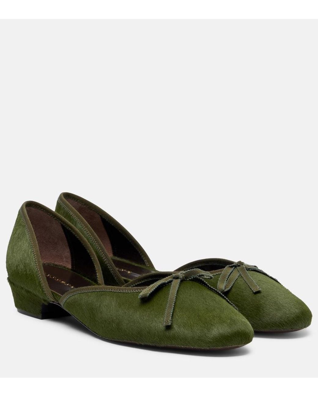 Herbert Levine Green 24/7 Calf Hair Ballet Flats