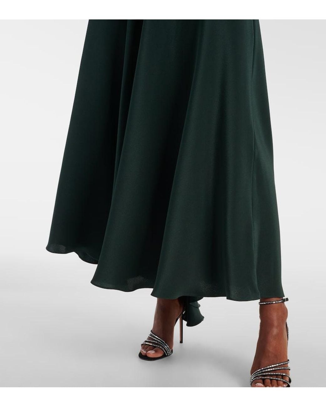Rodarte Green Silk Charmeuse Cocktail Dress