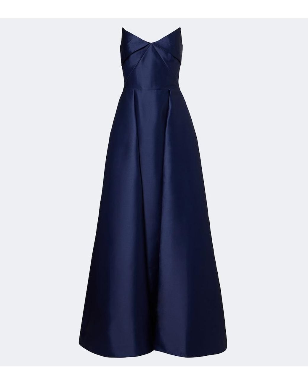 Rebecca Vallance Blue Windermere Satin Bustier Gown