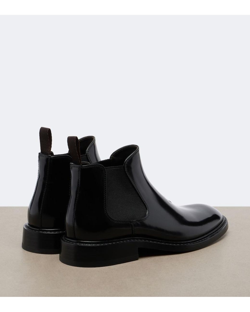 The Row Black Gable Leather Chelsea Boots