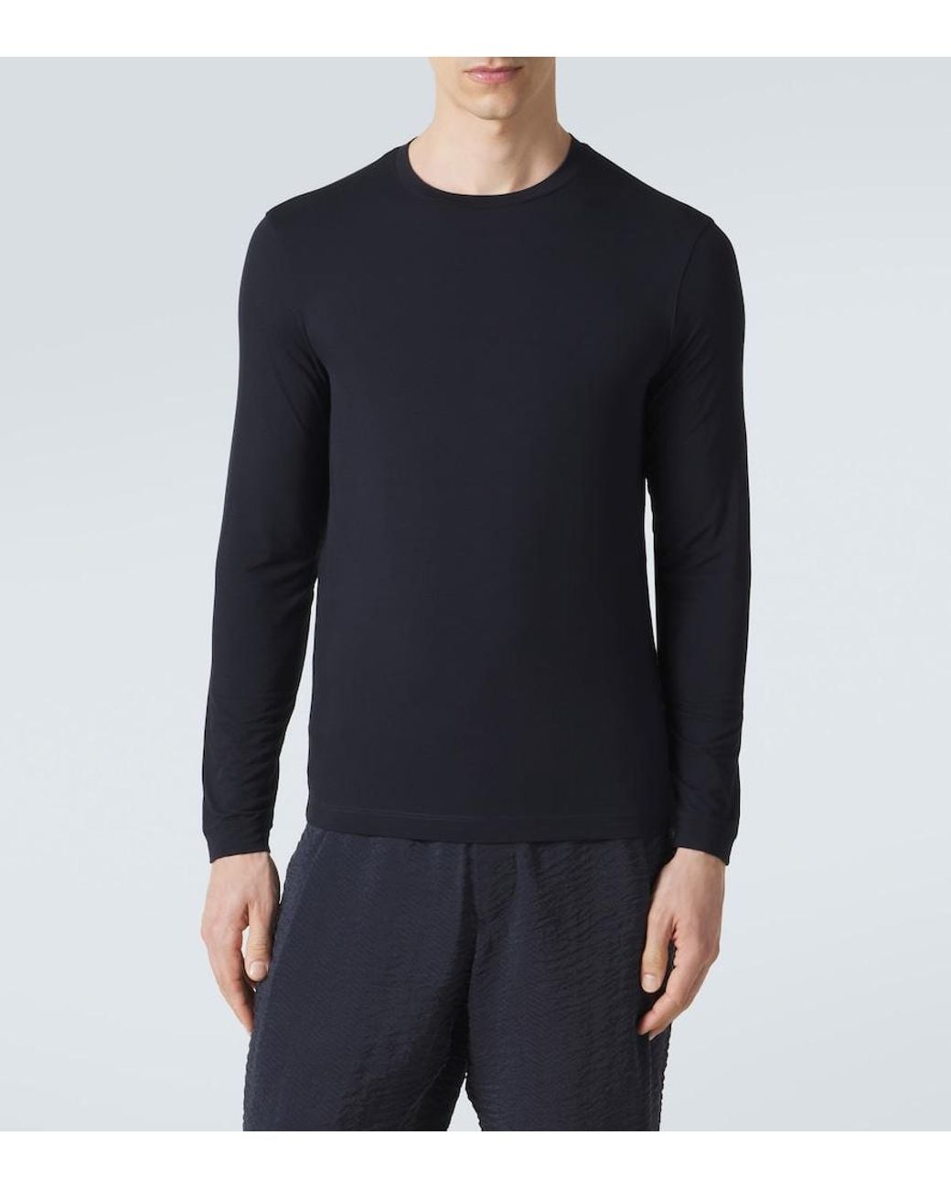 Giorgio Armani Blue Jersey T-Shirt for men