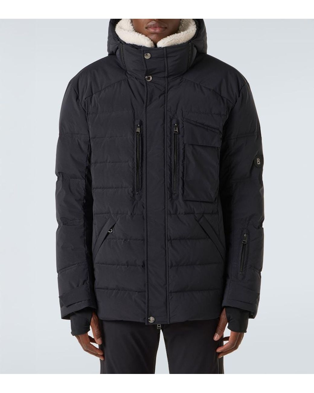 Bogner Blue Arron-Ld Down-Paneled Ski Jacket for men