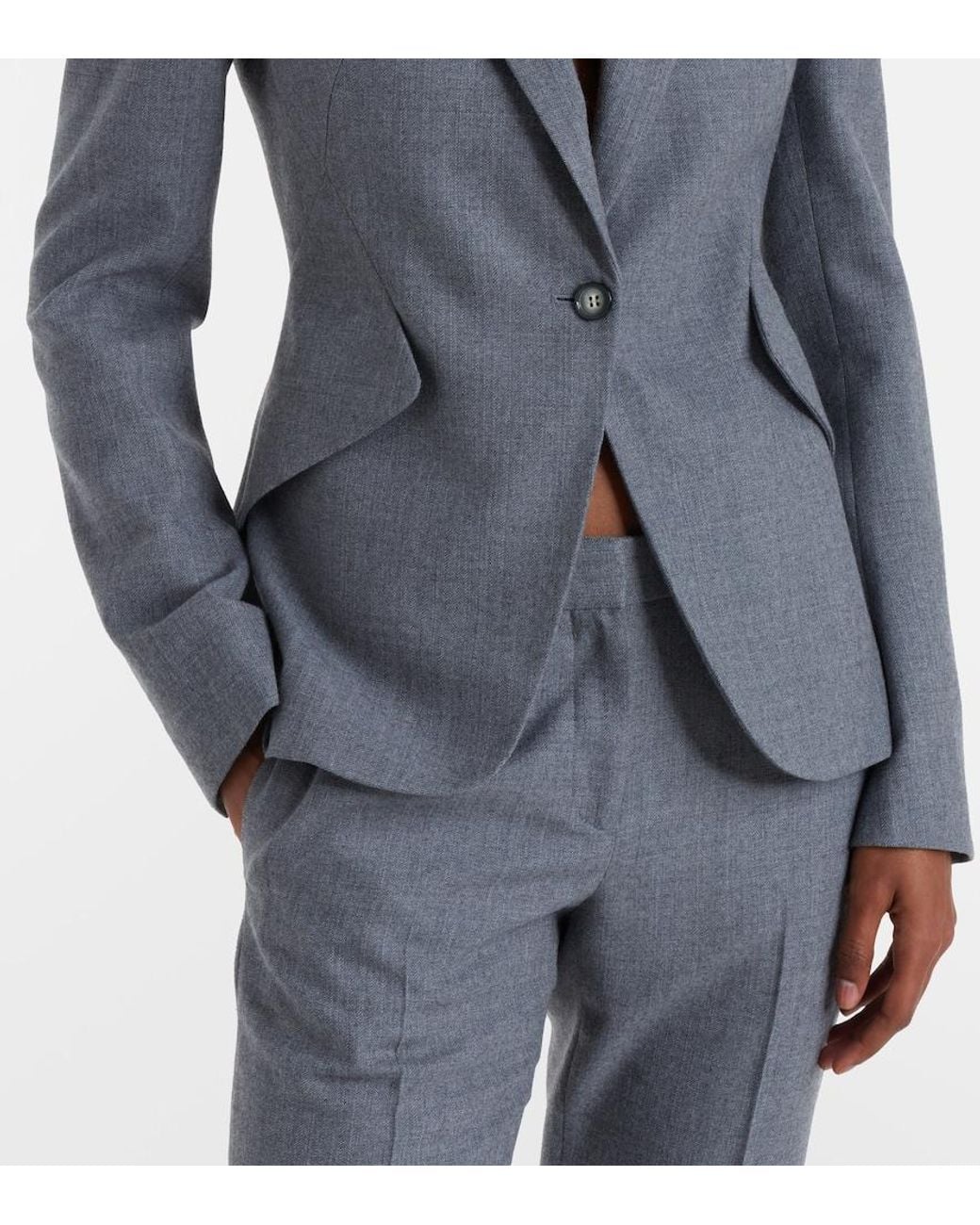 McQueen Gray Wool Blazer