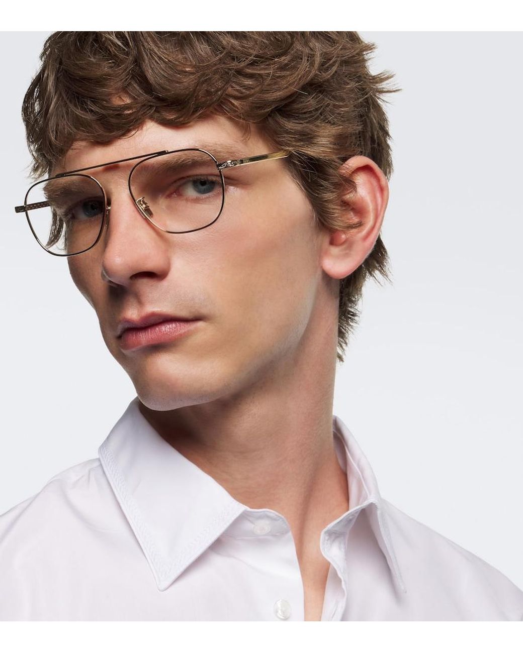 Dior Metallic Diorbotanicao S6U Aviator Glasses for men