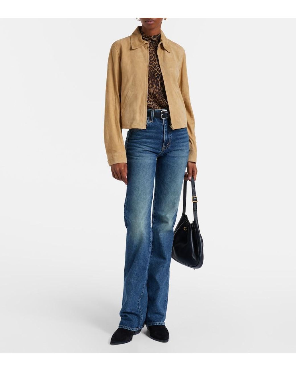 Nili Lotan Natural Beauvais Suede Jacket