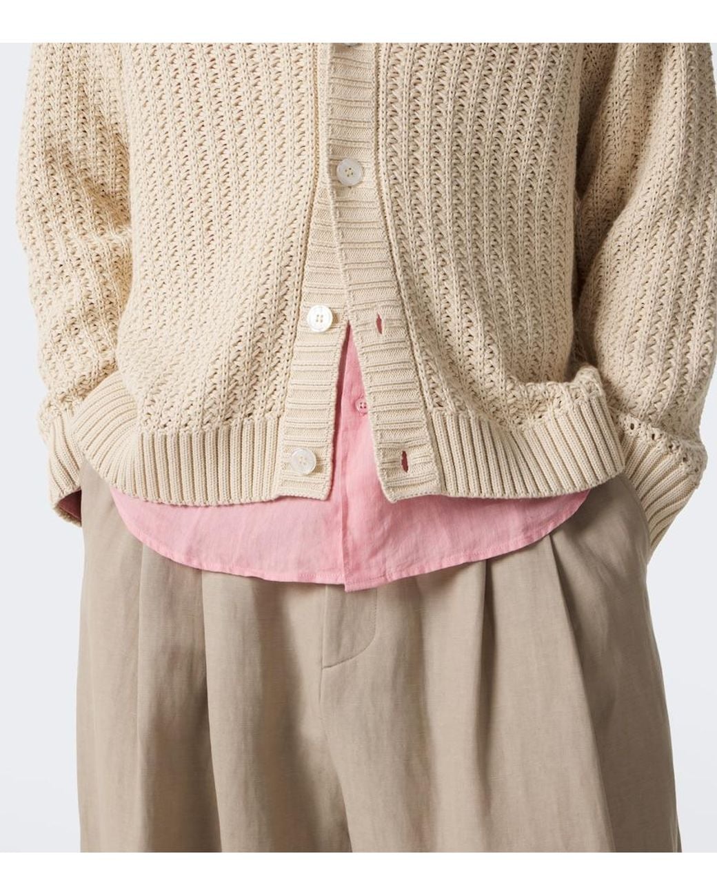 Orlebar Brown Natural Thomas Cotton Cardigan for men