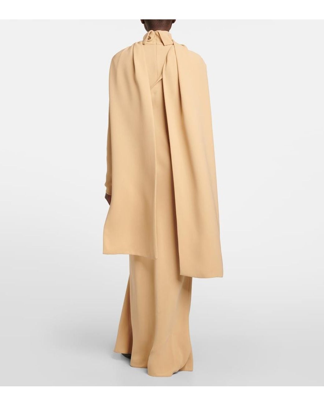 The Row Natural Pascal Scarf-neck Silk Gown