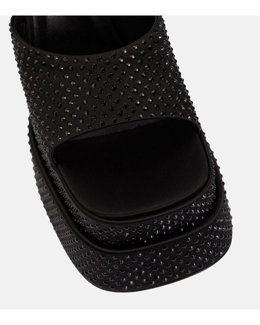 Versace Black Medusa Aevitas Embellished Platform Sandals