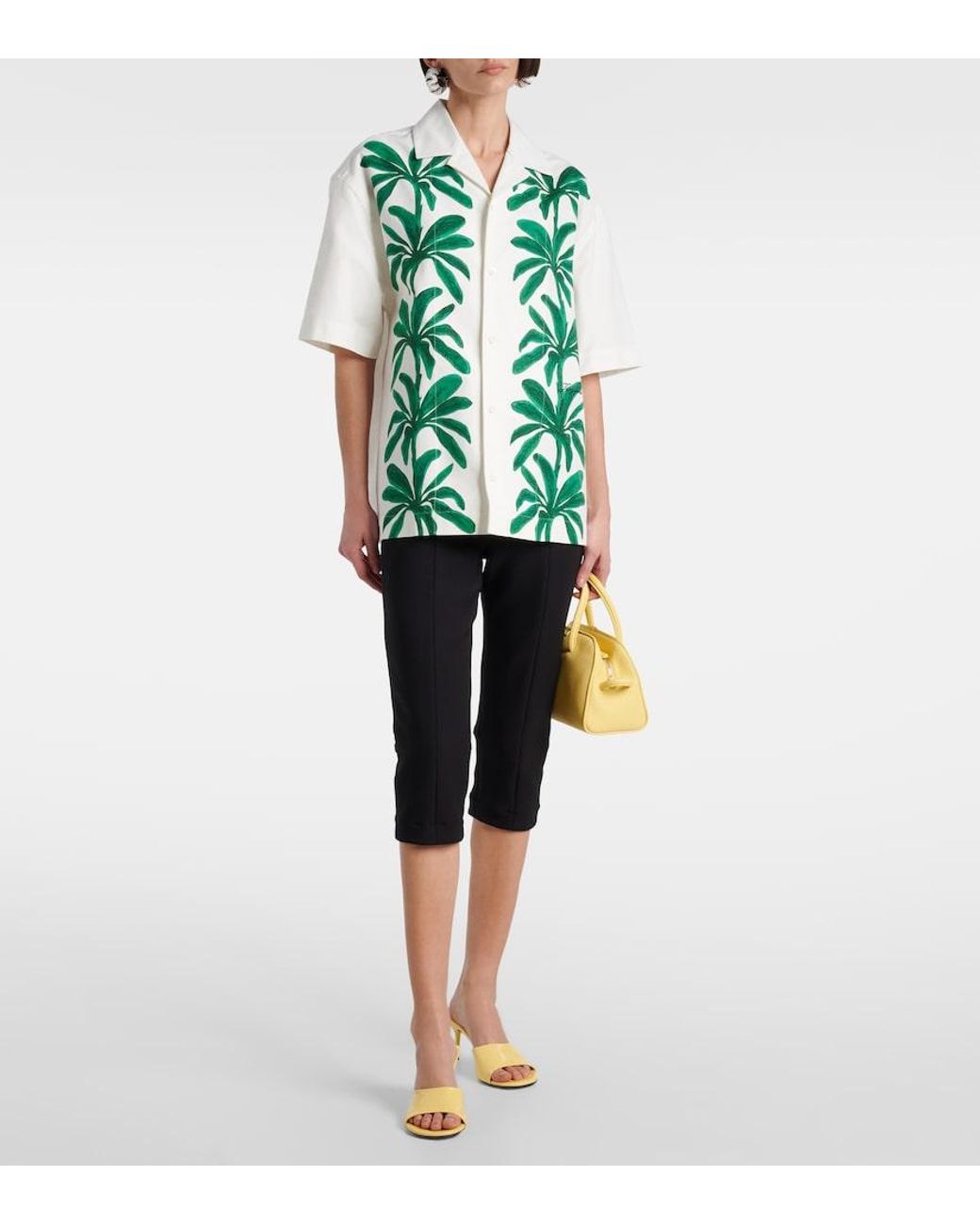 Jacquemus Green Jean Printed Cotton Shirt