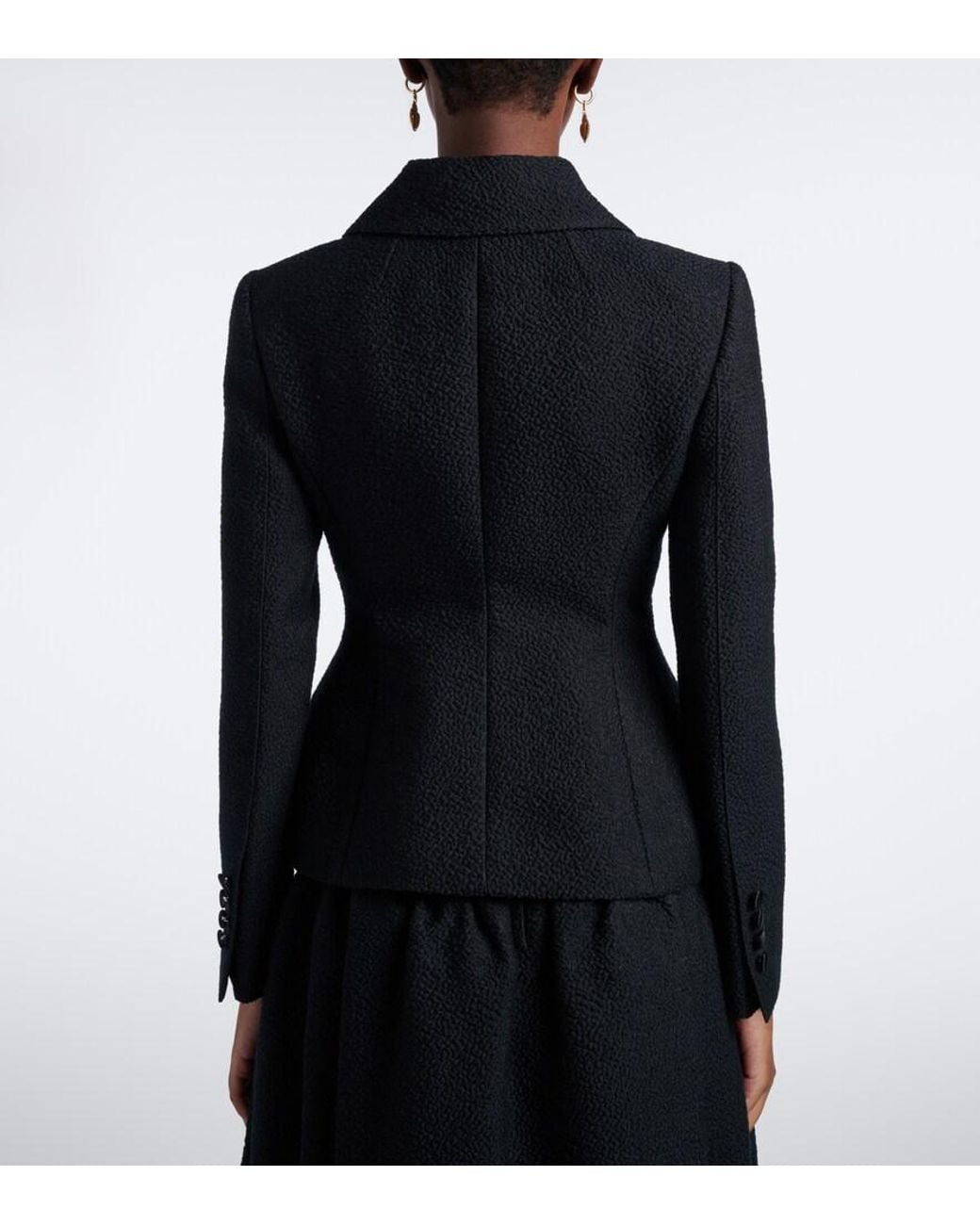 Dolce & Gabbana Black Single-Breasted Wool And Silk-Blend Blazer