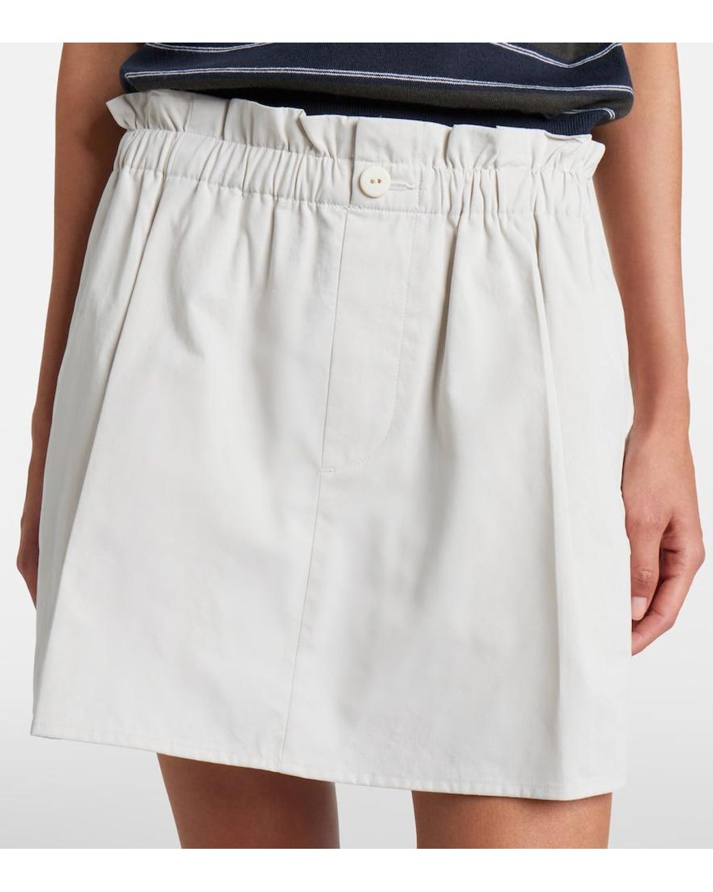 Vince White Cotton Twill Skort