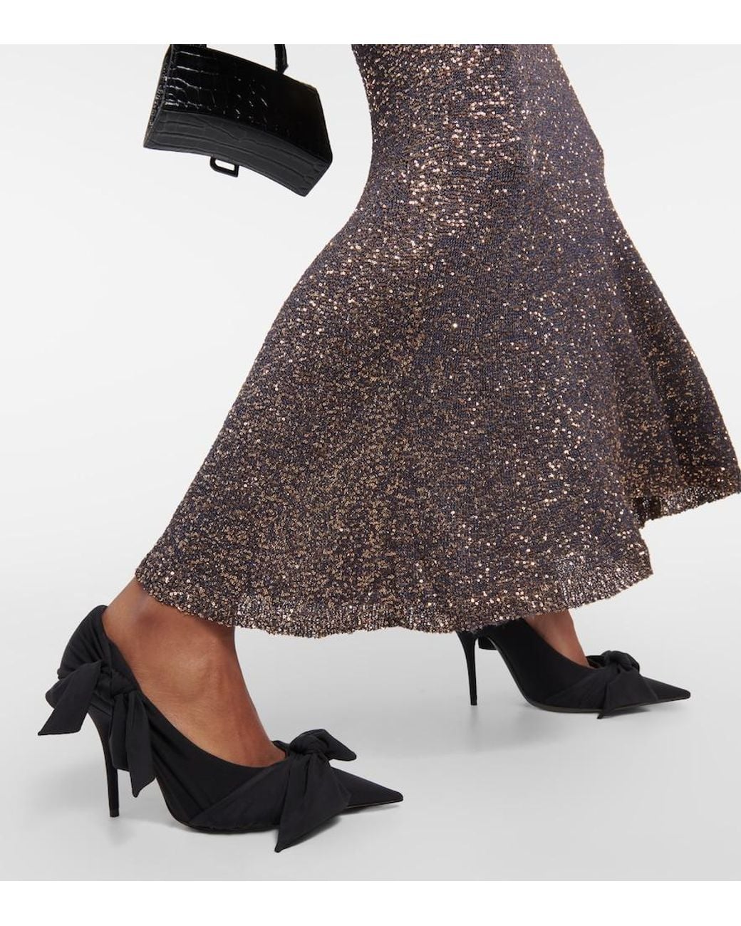 Balenciaga Knife Knot Bow-Detail Pumps in Black | Lyst UK