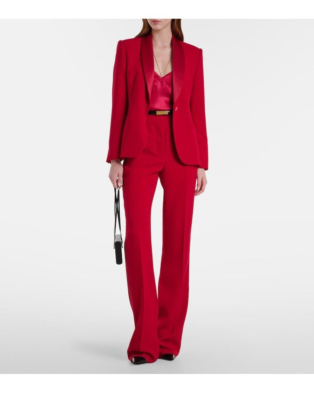 Max Mara Red Silk Satin Camisole