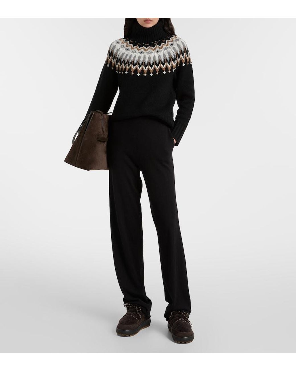 Bogner Black Chamonix Shearling-Trimmed Suede Ankle Boots