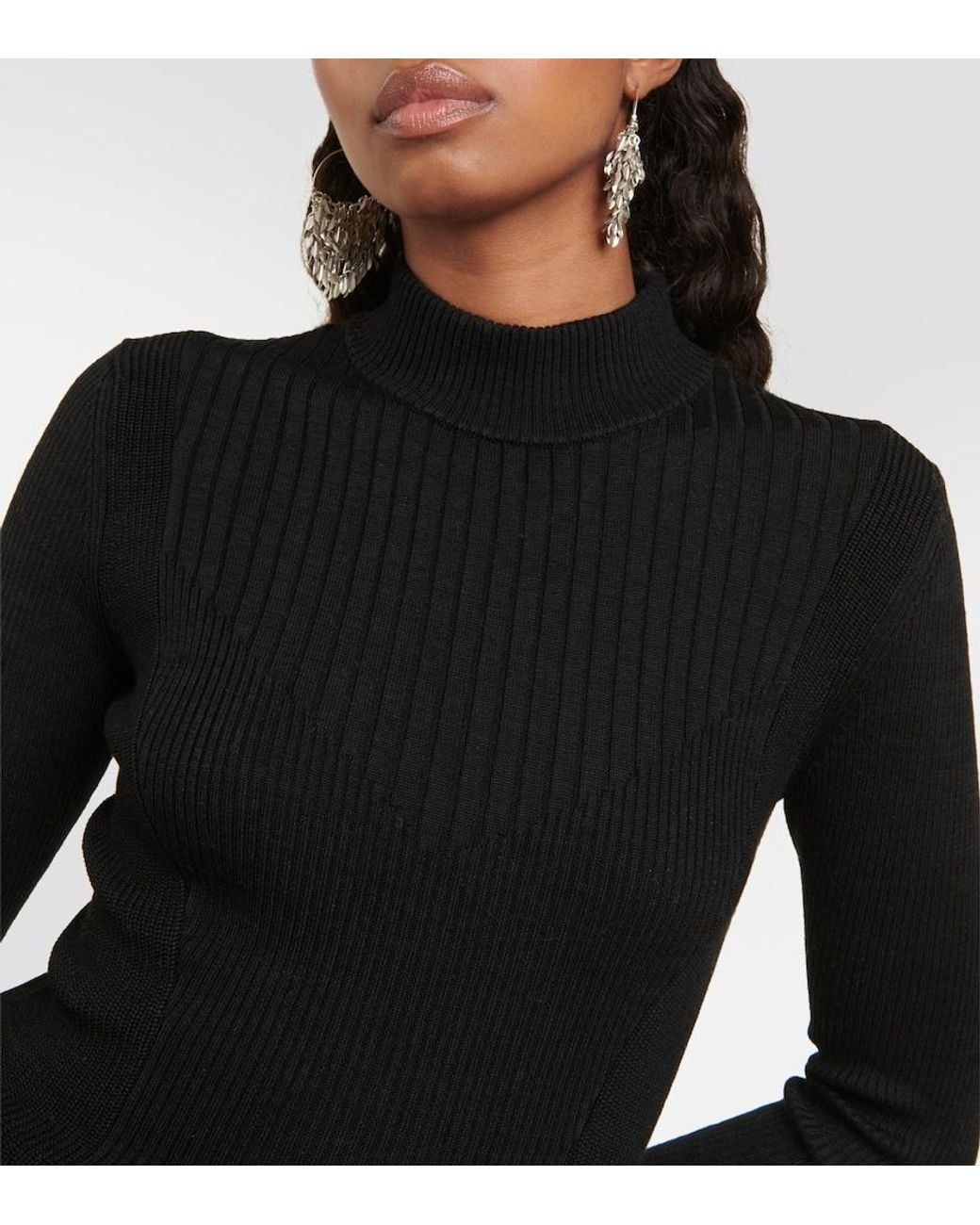 Isabel Marant Black Ickaria Wool-Blend Turtleneck Sweater