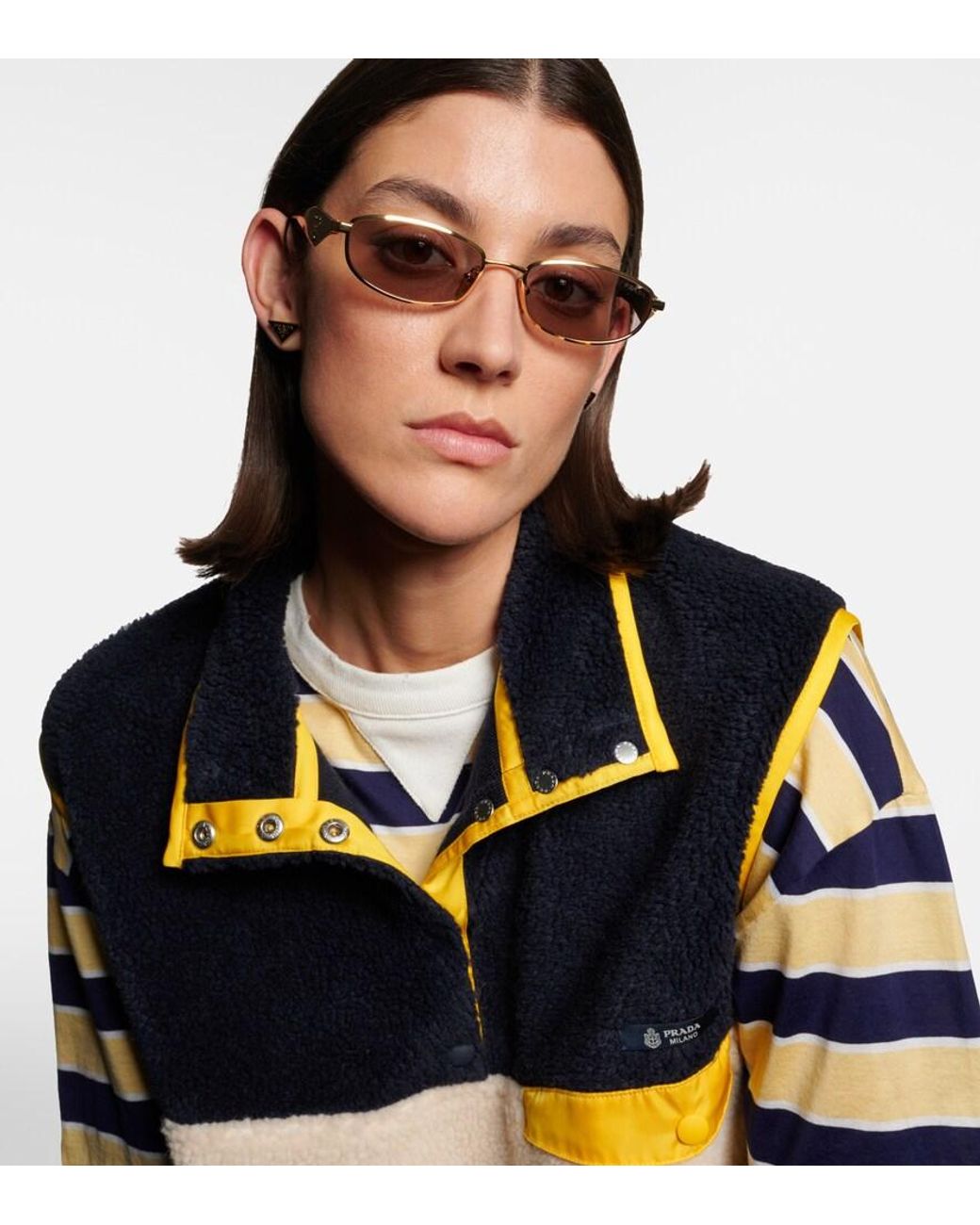 Prada Pink Cartiglio Oval Sunglasses