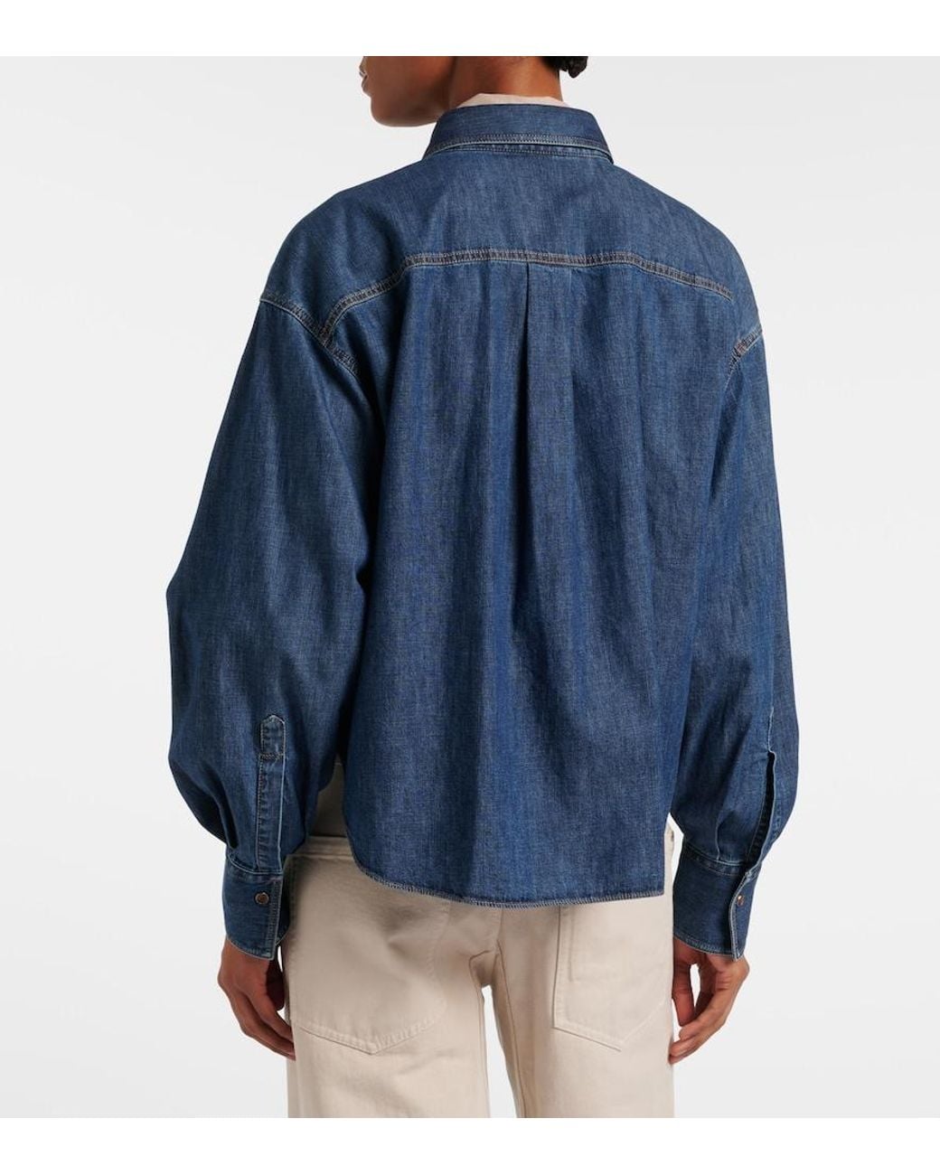 Brunello Cucinelli Blue Monili Denim Jacket