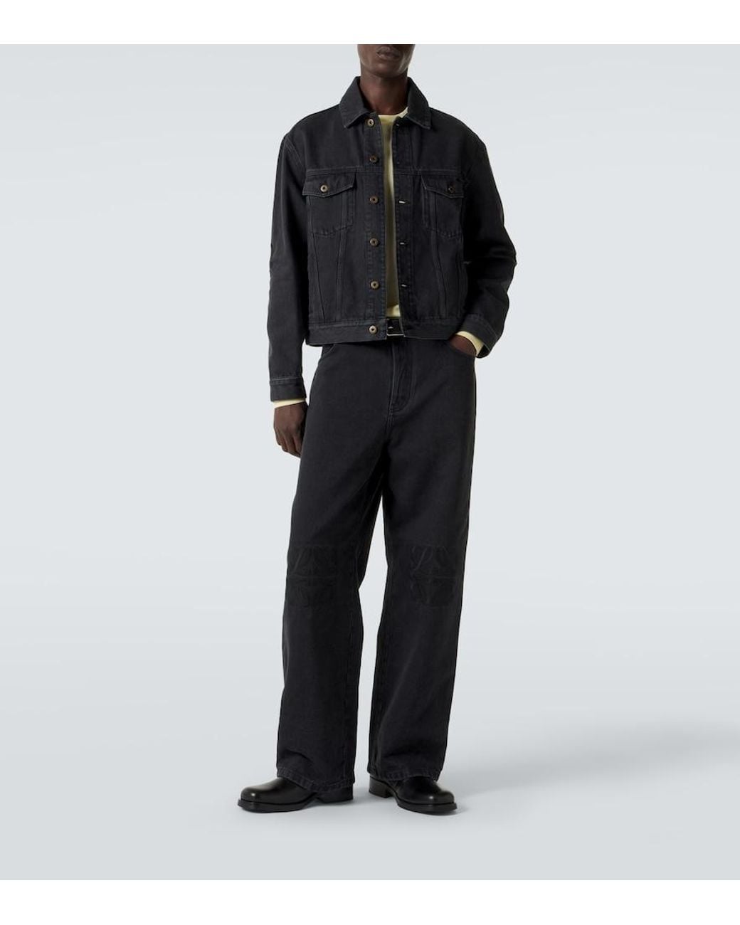 Loewe Black Anagram Denim Jacket for men