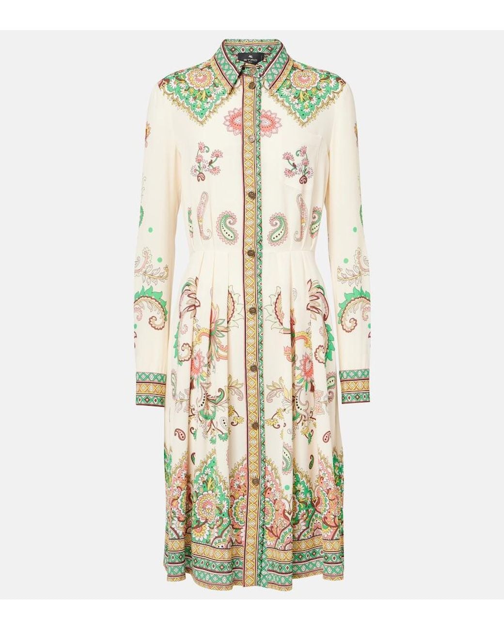 Etro Metallic Paisley Midi Dress