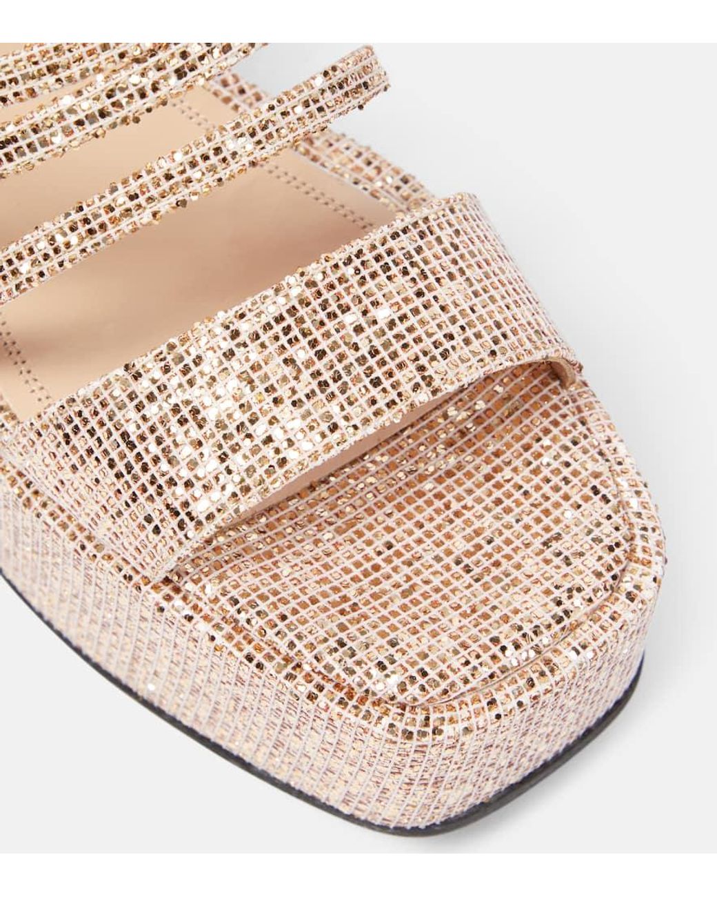 【NODALETO】bulla chibi satin platform サンダル Bulla Chibi satin platform sandals in pink - Nodaleto