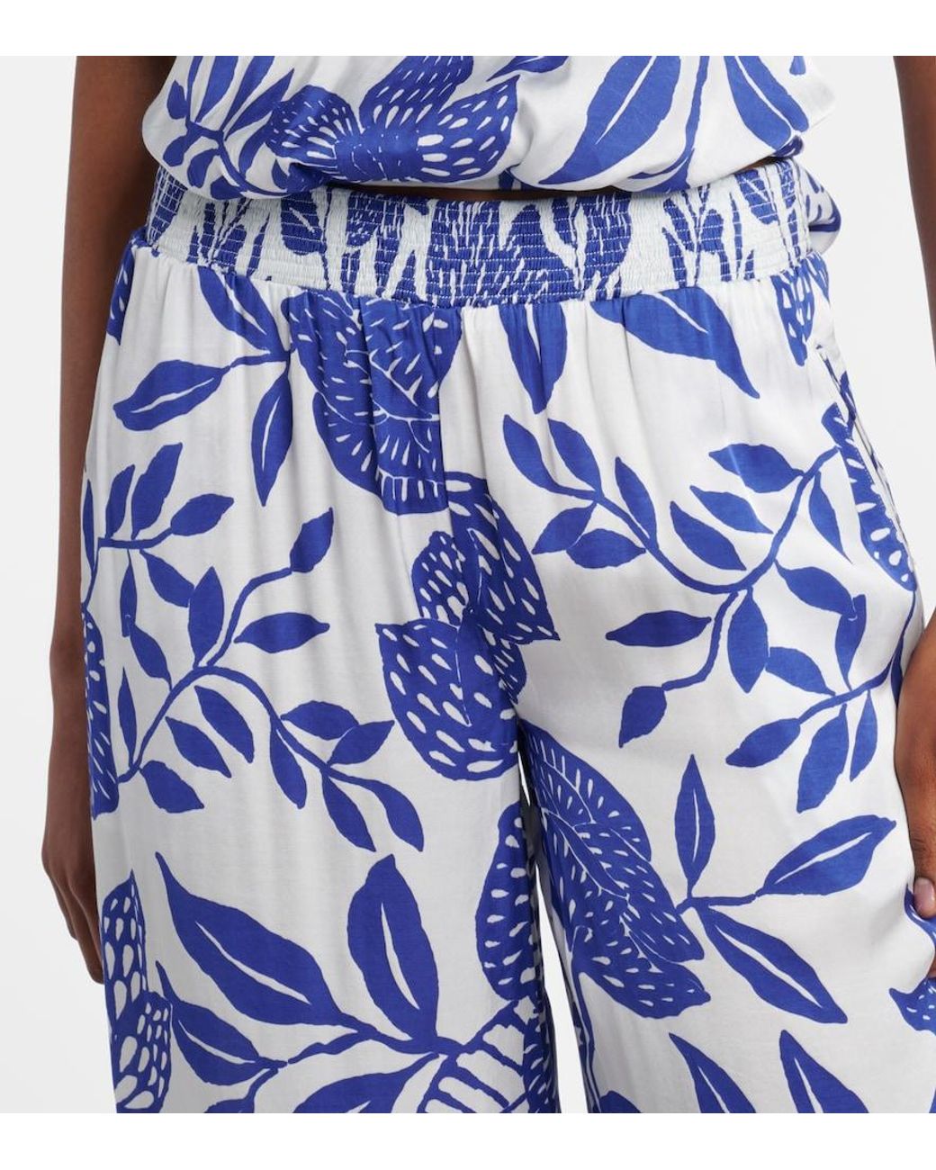 Poupette Blue Cecile Wide-Leg Pants