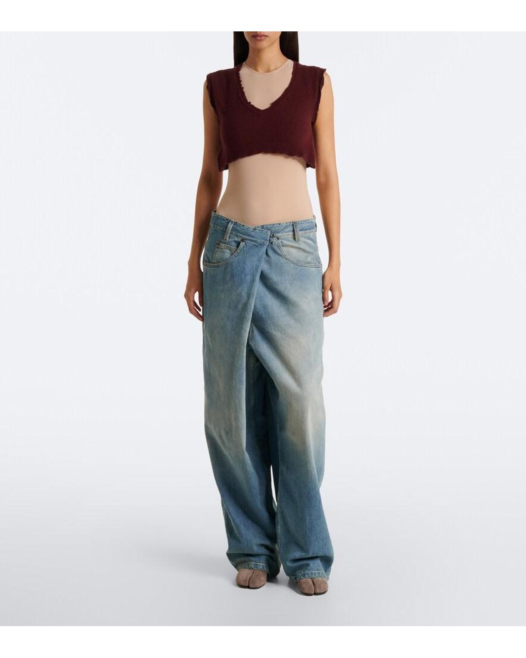 Maison Margiela Blue Faded Wide-Leg Jeans
