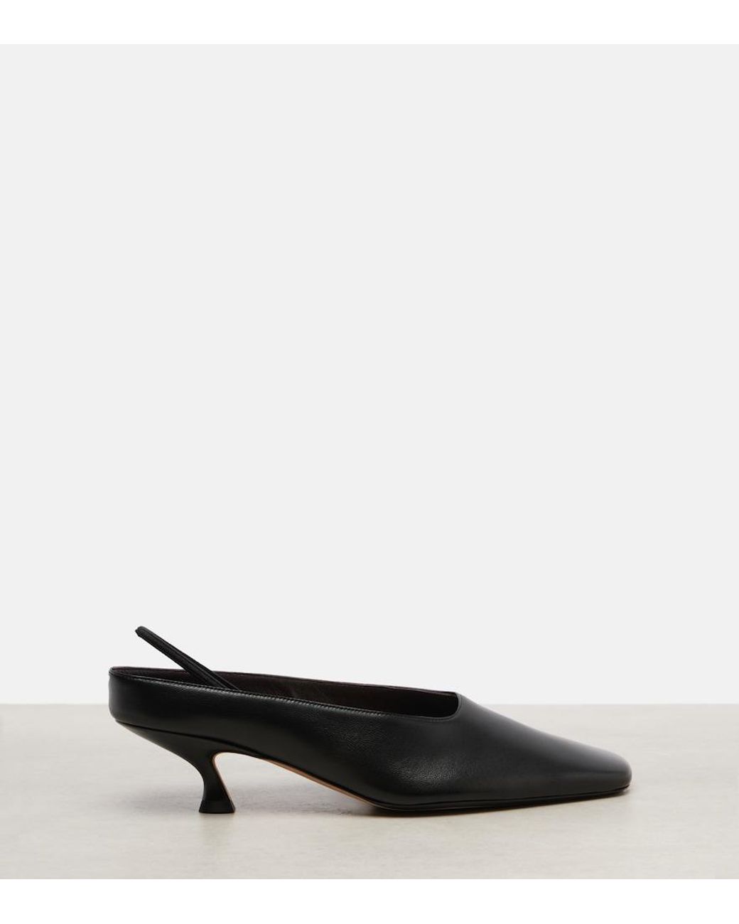 Calvin Klein Black Anna Leather Slingback Pumps