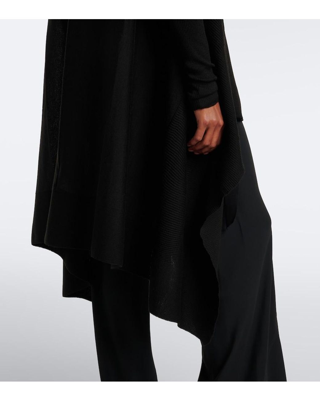 Rick Owens Black Virgin Wool Cardigan