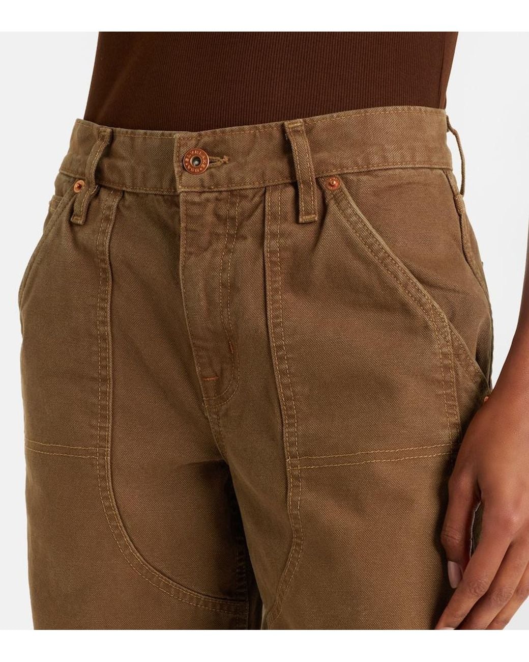 SLVRLAKE Denim Brown Tess Tapered Jeans