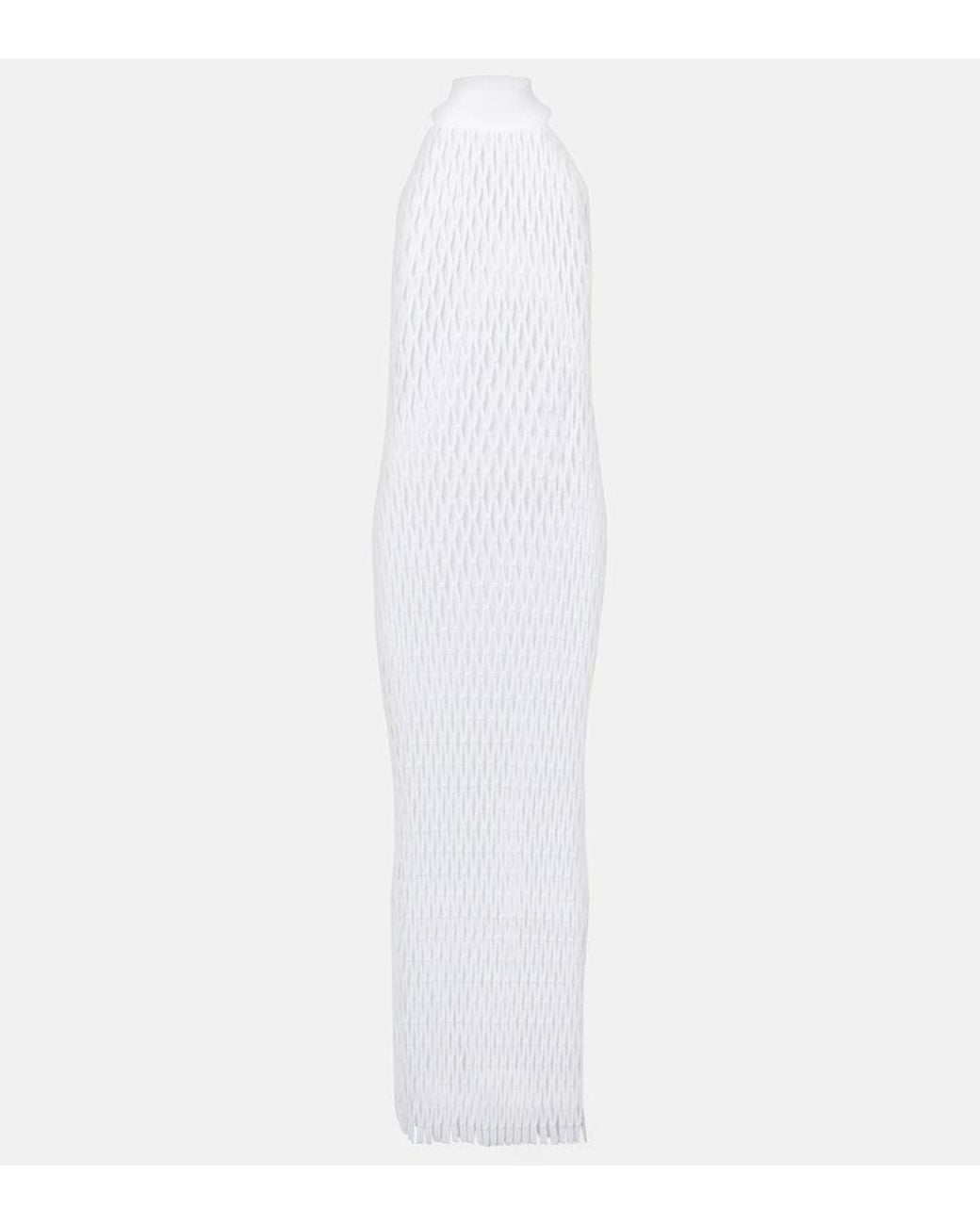 Alaïa White Macrame Maxi Dress