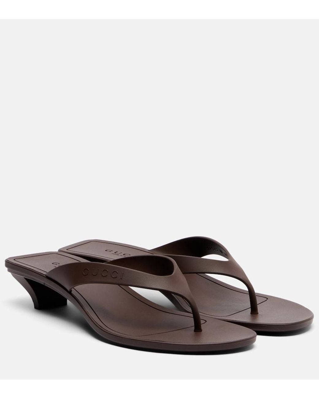 Gucci Brown Vittoria Thong Sandals