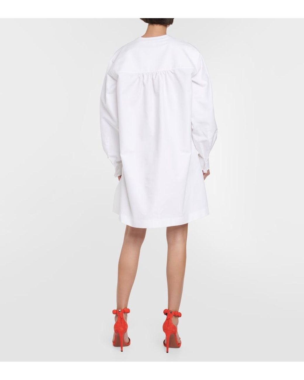 Alaïa White Cotton Poplin Minidress
