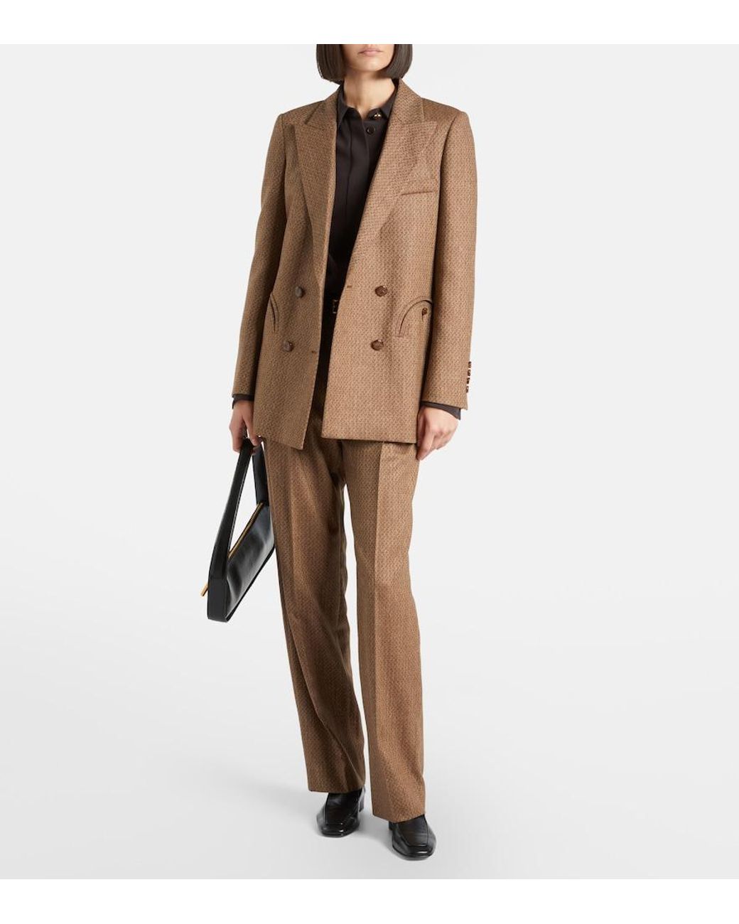 Blazé Milano Brown Blazer Amel Everyday Aus Seide Und Wolle