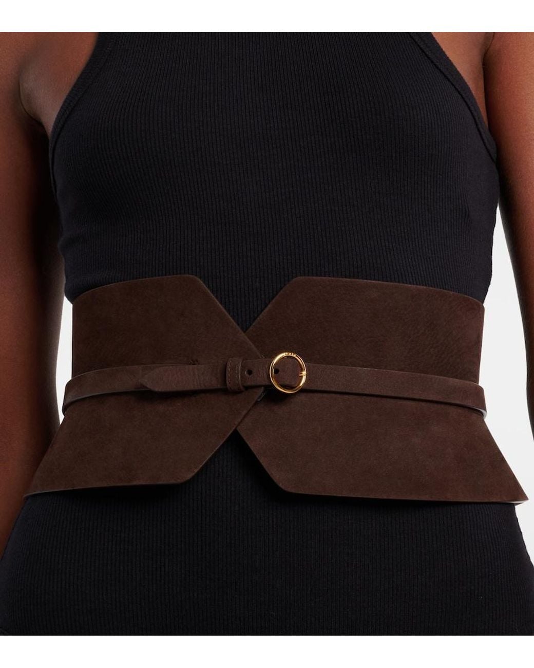 Alaïa Brown Suede Corset Belt