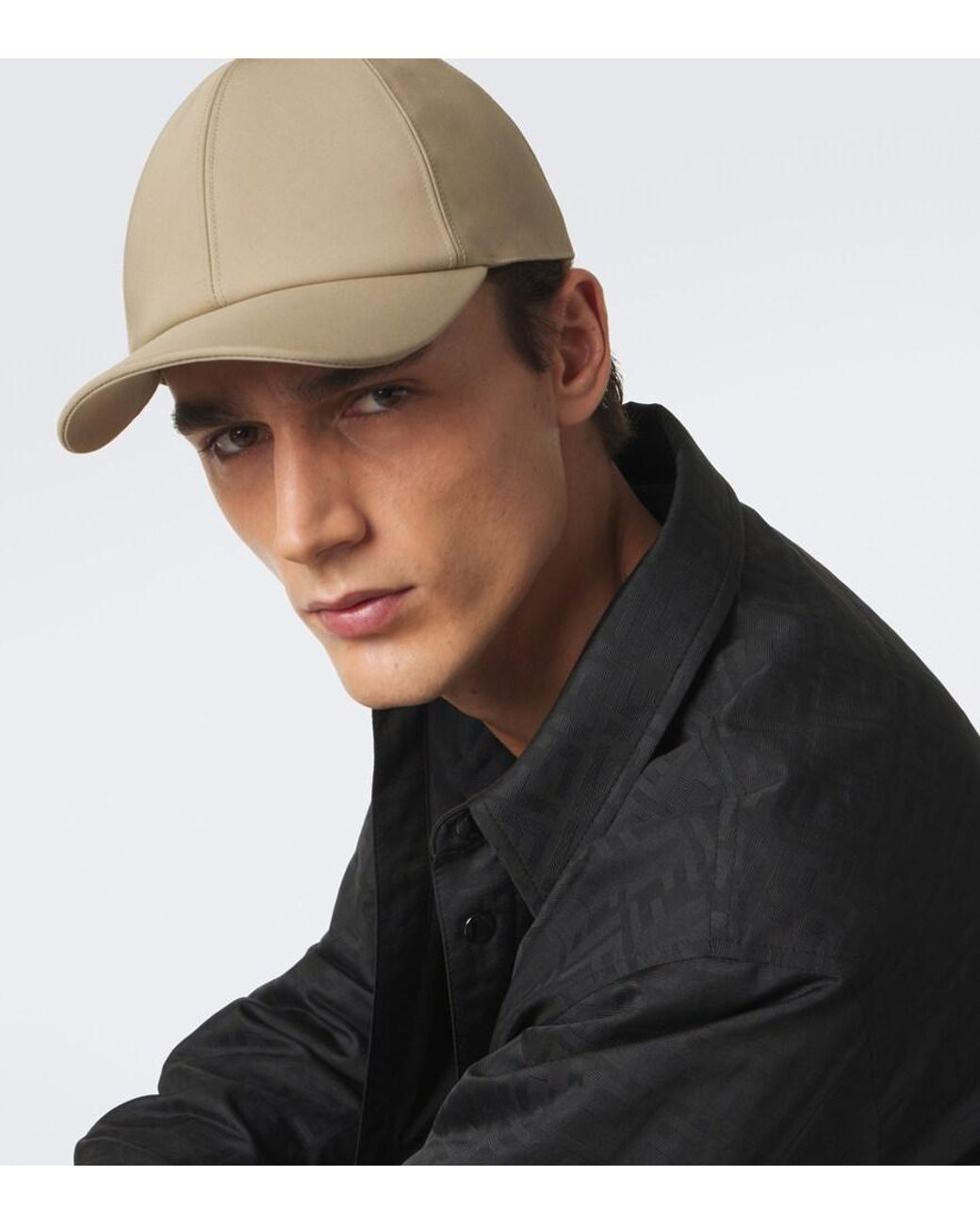 Fendi Natural Cotton Baseball Cap for men