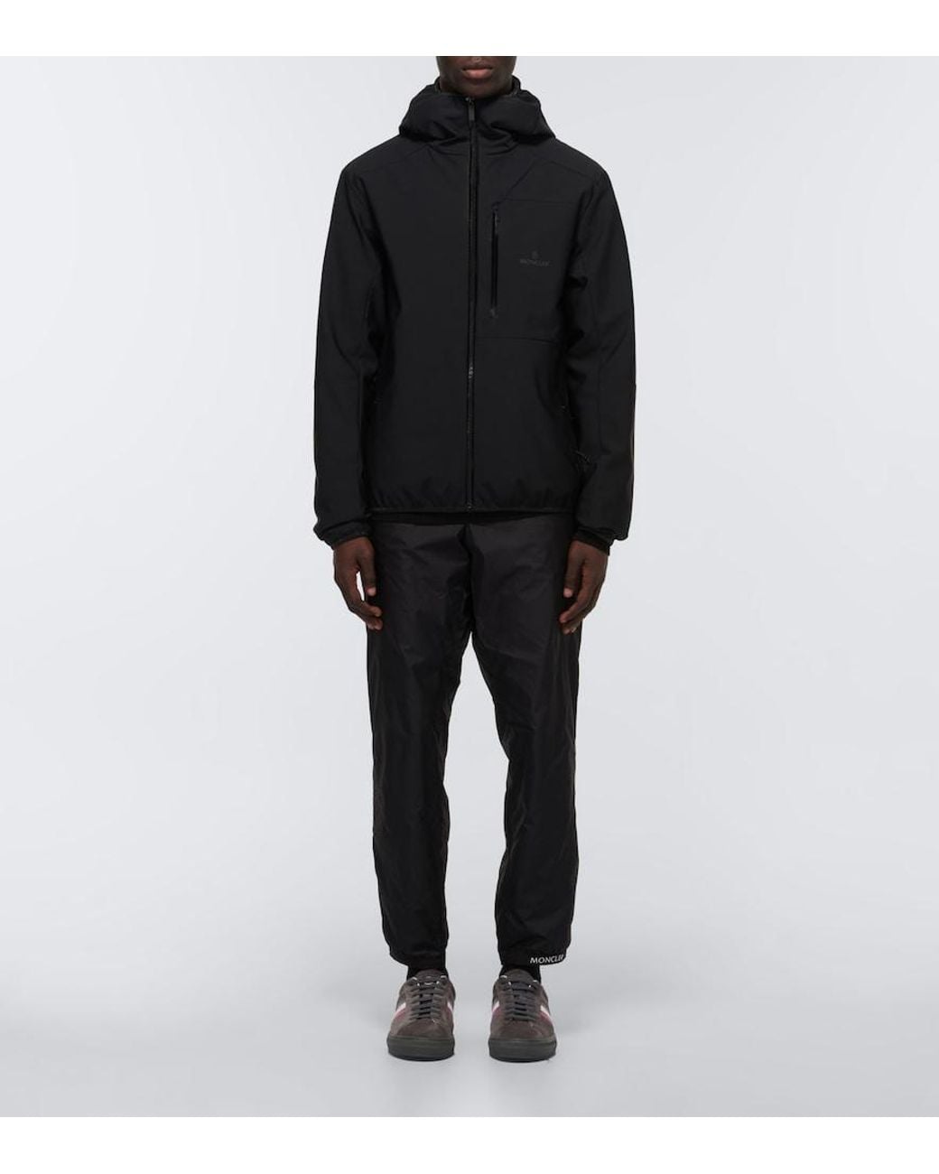 Moncler Brown New Monaco Suede And Leather Sneakers for men