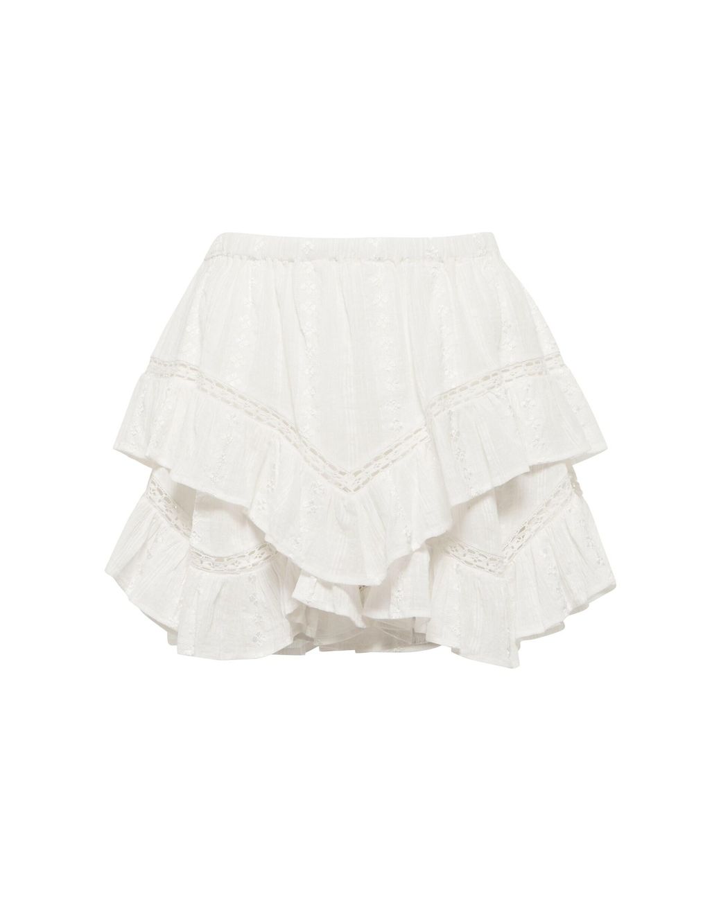 Étoile Isabel Marant Jocadia Embroidered Gauze Miniskirt in White | Lyst