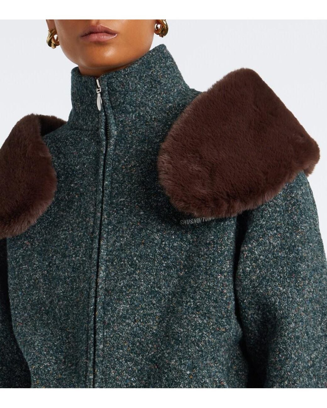 ShuShu/Tong Green Zip-Up Jacket