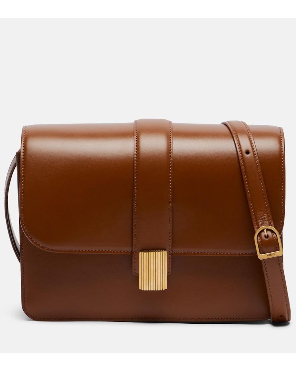 Khaite Brown Blake Leather Crossbody Bag