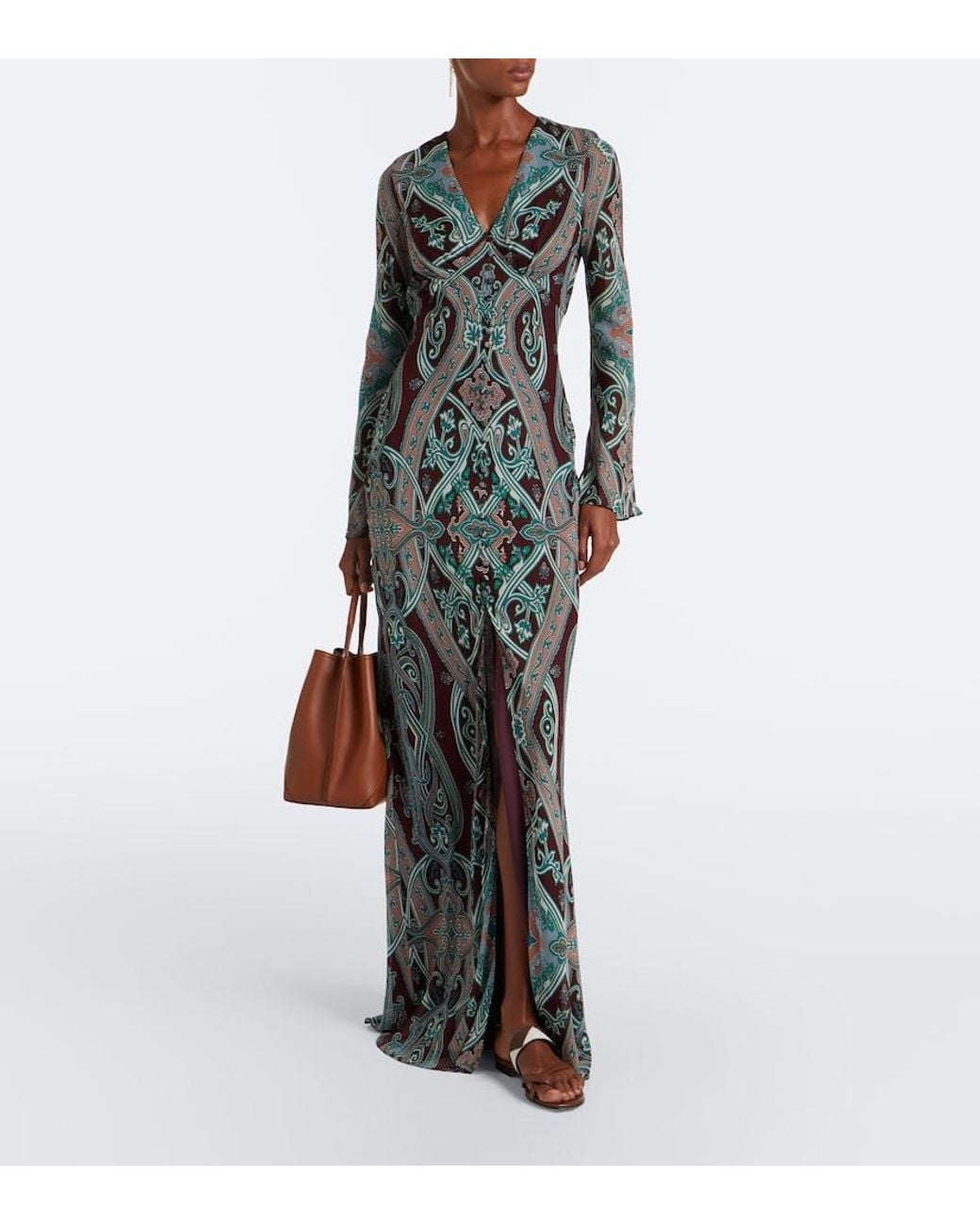 Veronica Beard Multicolor Daciana Printed Silk Georgette Maxi Dress