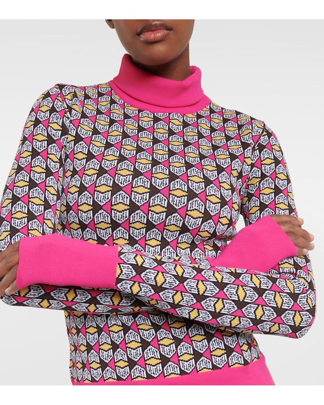 Jet Set Red Logo Turtleneck Sweater