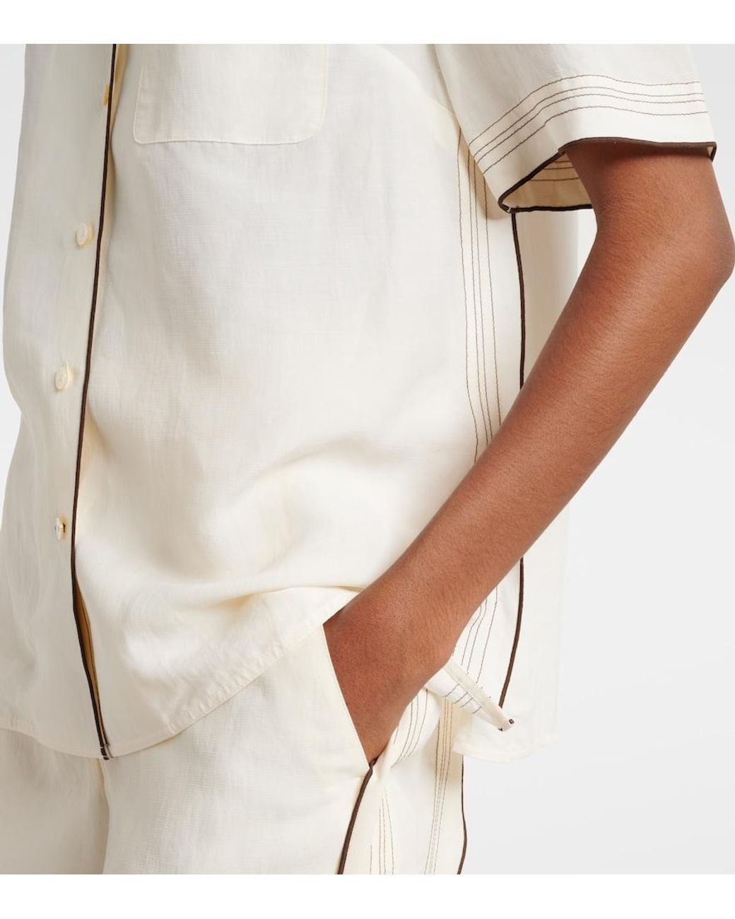 Tory Burch White Short-Sleeved Shirt