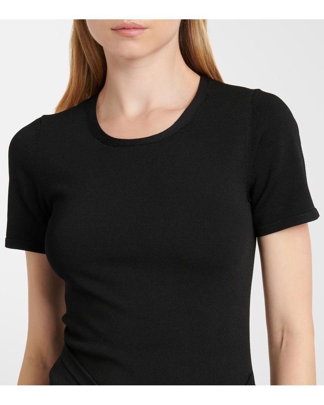Jonathan Simkhai Black Soren Knitted Midi Dress