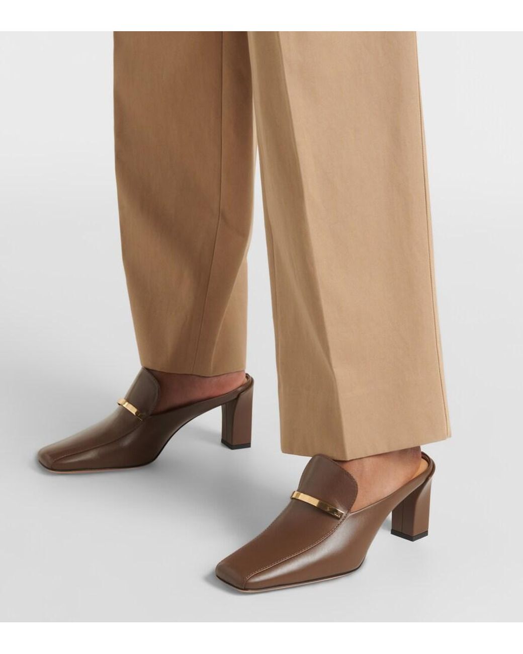 Tod's Brown Leather Mules