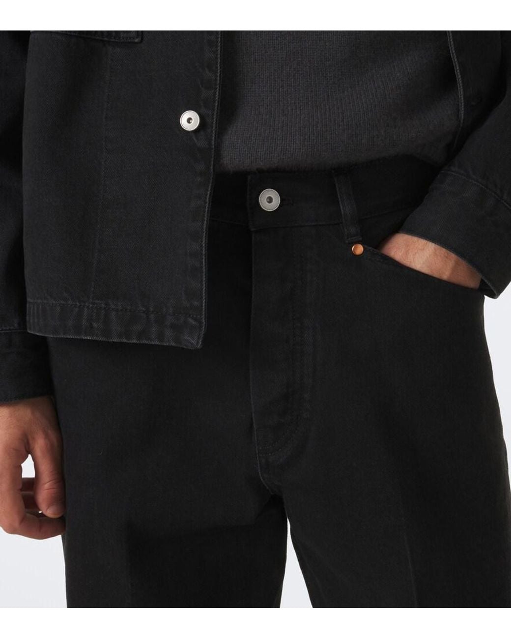 Lemaire Black Straight Jeans for men