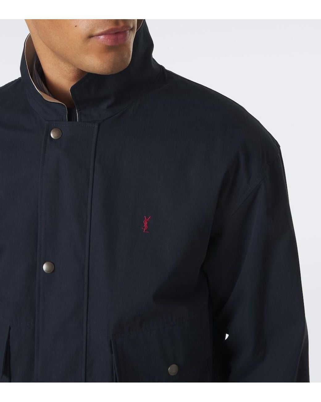 Saint Laurent Blue Reversible Cotton Jacket for men