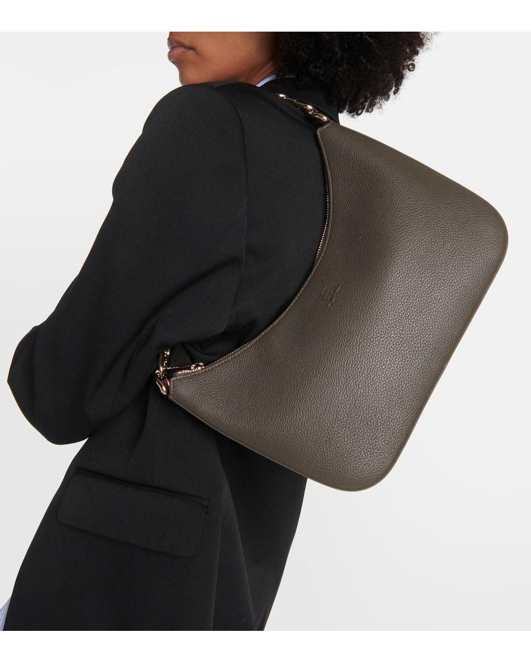 Christian Louboutin Gray Loubila Chain Large Shoulder Bag