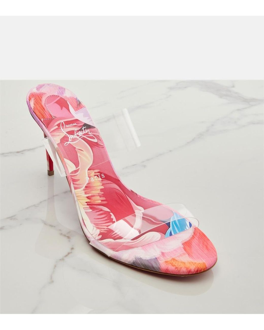 Christian Louboutin Pink Just Nothing Tpu Mules