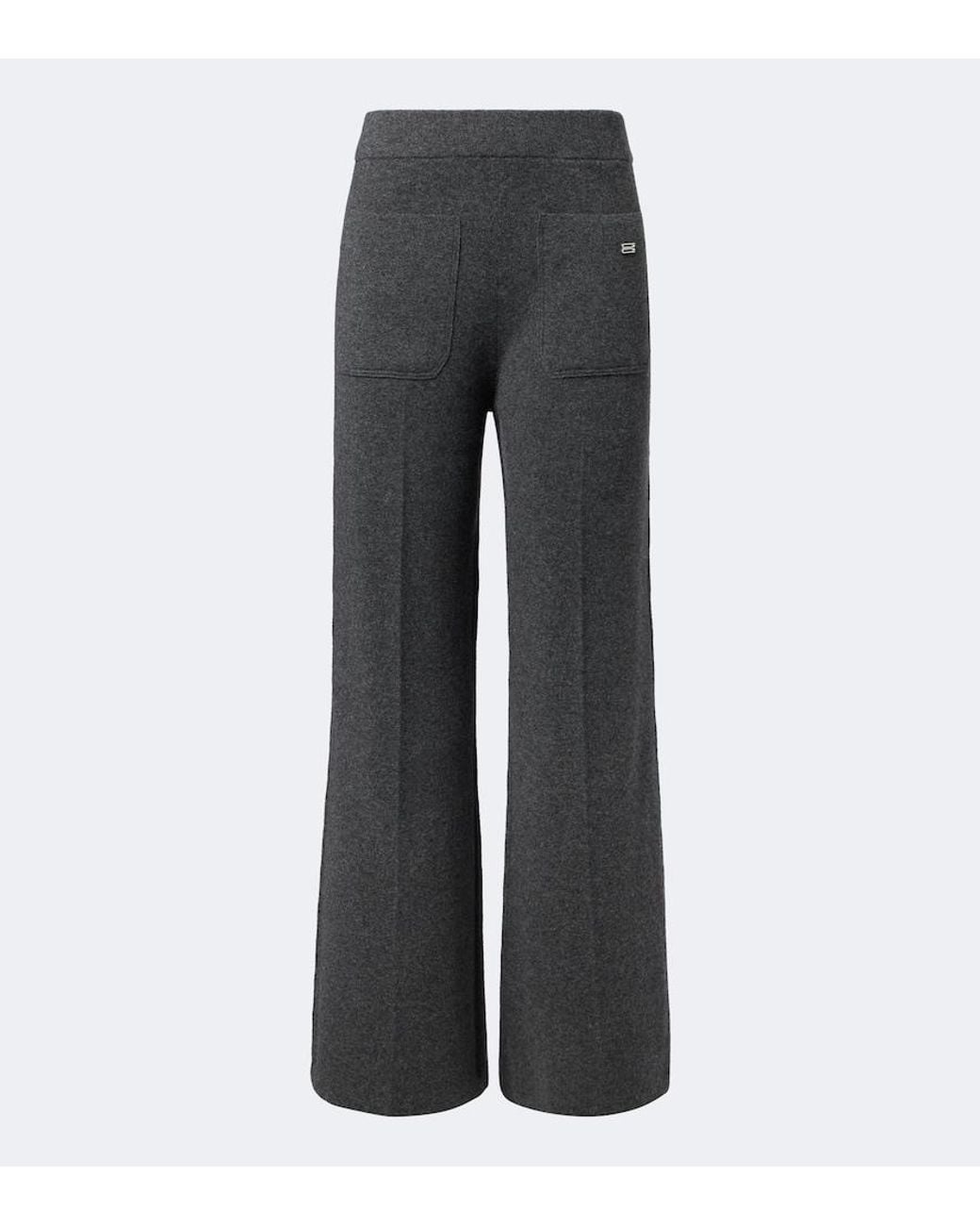 Victoria Beckham Gray Wool And Cashmere Sweatpants