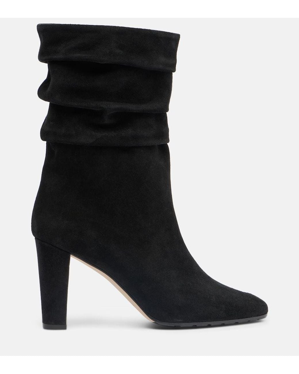 Manolo Blahnik Black Calasso Suede Mid-Calf Boots